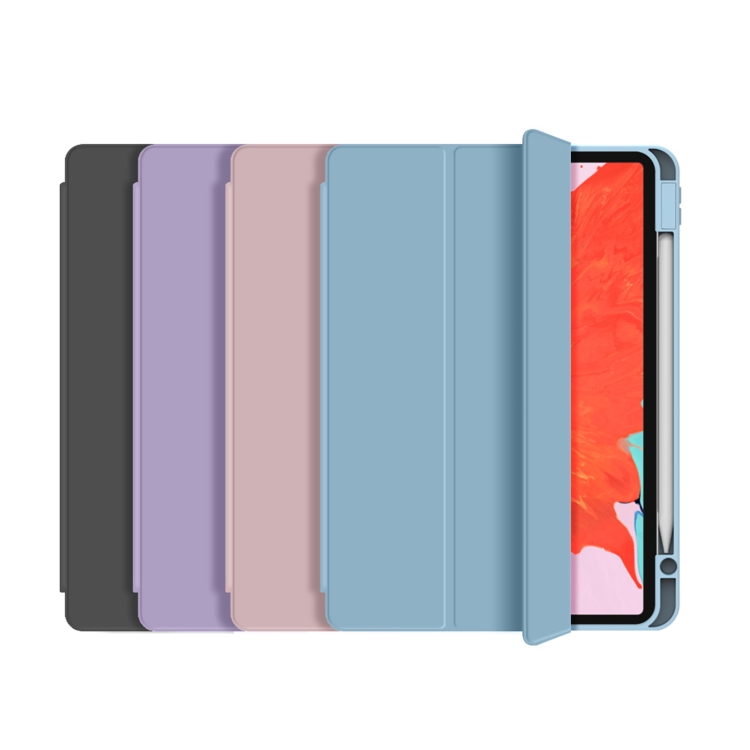 For iPad 12.9 WiWU Skin Feel TPU Smart Tablet Case with Pen Slot(Light Purple) For iPad 12.9 WiWU Skin Feel TPU Smart Tablet Case with Pen Slot(Light Purple)