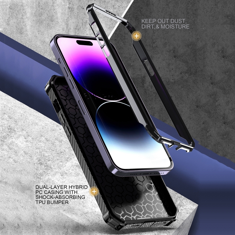 For iPhone 14 Pro Armor Series Holder Phone Case(Light Purple) For iPhone 14 Pro Armor Series Holder Phone Case(Light Purple)