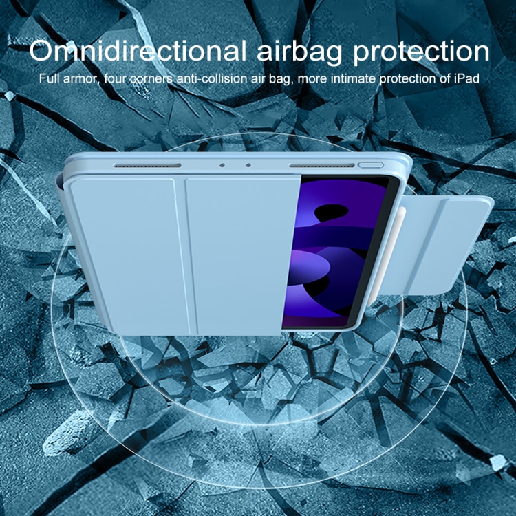 For iPad Air 11 2024 / iPad Air 2022 / 2020 10.9 / Pro 11 Pen Slot Magnetic Detachable Tablet Leather Case(Blue) For iPad Air 11 2024 / iPad Air 2022 / 2020 10.9 / Pro 11 Pen Slot Magnetic Detachable Tablet Leather Case(Blue)