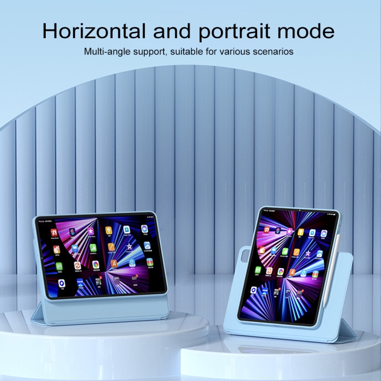 For iPad Air 11 2024 / iPad Air 2022 / 2020 10.9 / Pro 11 Pen Slot Magnetic Detachable Tablet Leather Case(Blue) For iPad Air 11 2024 / iPad Air 2022 / 2020 10.9 / Pro 11 Pen Slot Magnetic Detachable Tablet Leather Case(Blue)