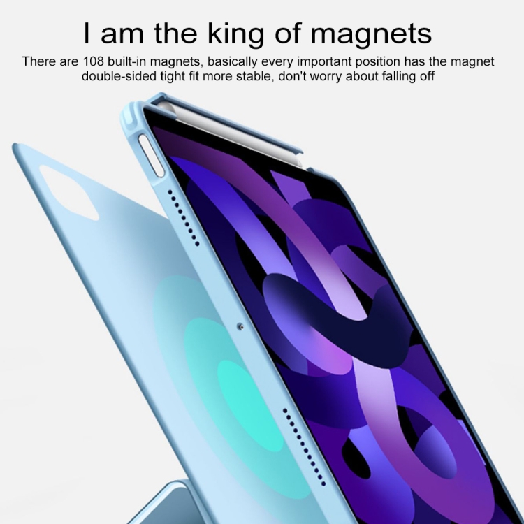 For iPad Air 11 2024 / iPad Air 2022 / 2020 10.9 / Pro 11 Pen Slot Magnetic Detachable Tablet Leather Case(Blue) For iPad Air 11 2024 / iPad Air 2022 / 2020 10.9 / Pro 11 Pen Slot Magnetic Detachable Tablet Leather Case(Blue)