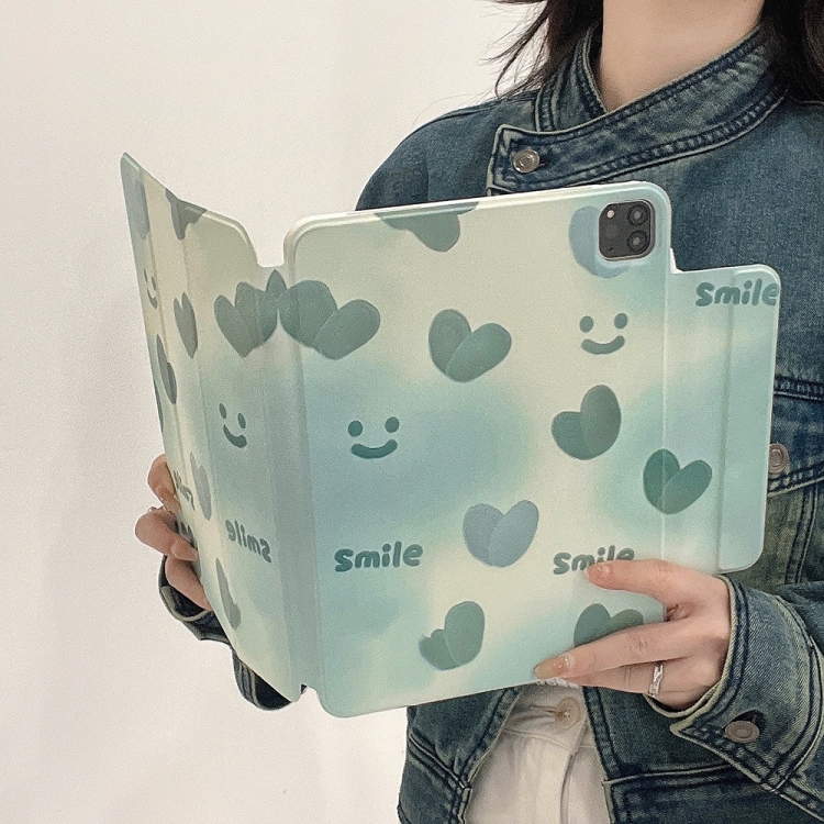 Pen Slot Magnetic Painted Detachable Tablet Leather Case For iPad 10.2 2021 / 2020 / 2019(Heart) Pen Slot Magnetic Painted Detachable Tablet Leather Case For iPad 10.2 2021 / 2020 / 2019(Heart)