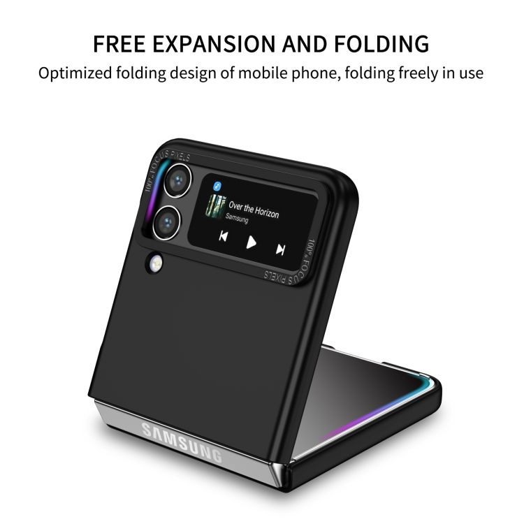 For Samsung Galaxy Z Flip4 5G Three-dimensional Folding Holder PC Phone Case(Black) For Samsung Galaxy Z Flip4 5G Three-dimensional Folding Holder PC Phone Case(Black)