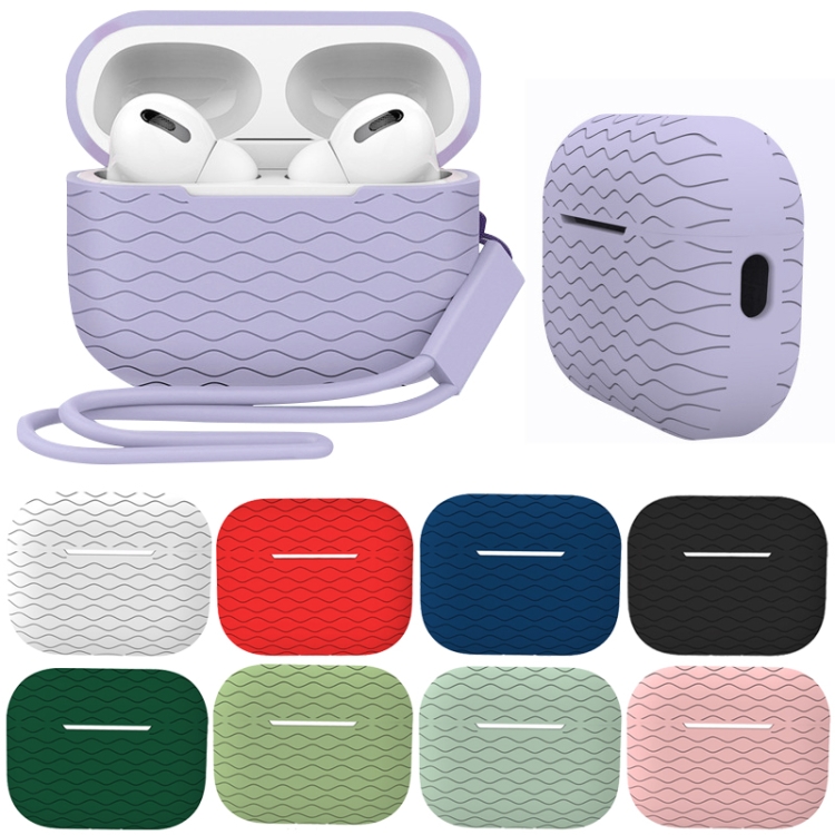 For AirPods Pro 2 Wave Pattern Silicone Earphone Case(Dark Green) For AirPods Pro 2 Wave Pattern Silicone Earphone Case(Dark Green)