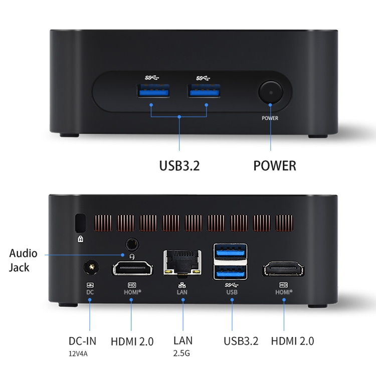 ZX03 Windows 11 ミニ PC、Intel Alder Lake N95、デュアル HDMI 出力