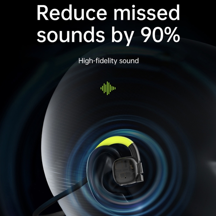 WIWU Abmseblk Marathon Upgraded Bone Conduction Wireless Bluetooth Earphone(Black)