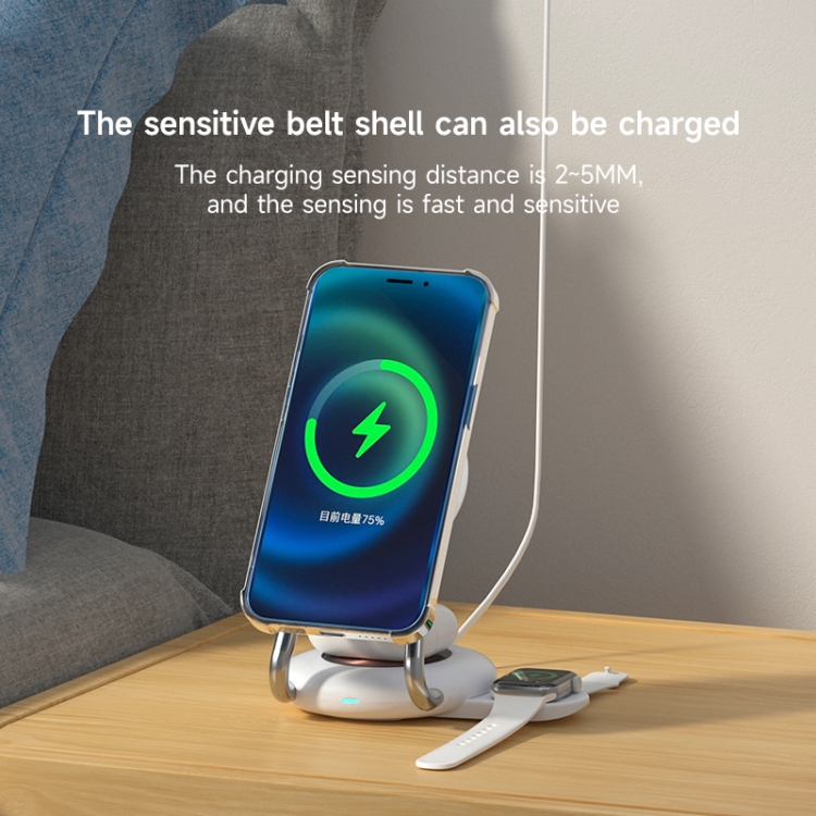 N21 15W 3 in 1 Transparent Magnetic Wireless Charger(Black) N21 15W 3 in 1 Transparent Magnetic Wireless Charger(Black)