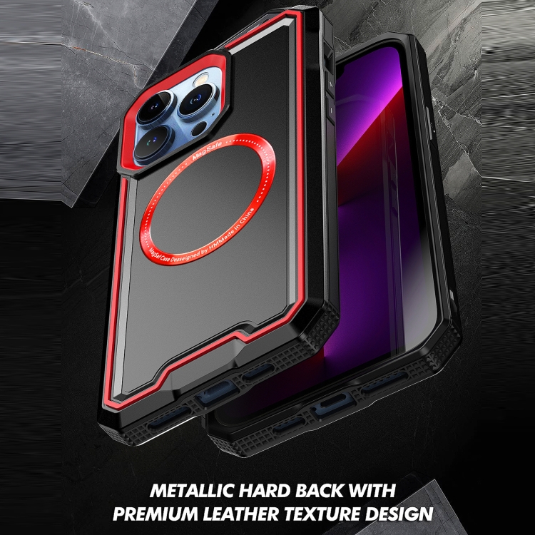 For iPhone 14 / 13 Armour Two-color MagSafe Magnetic TPU + PC Phone Case(Black + Red) For iPhone 14 / 13 Armour Two-color MagSafe Magnetic TPU + PC Phone Case(Black + Red)