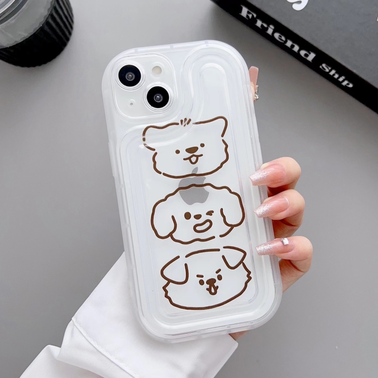 For iPhone 13 Airbag Frame Three Bears Phone Case