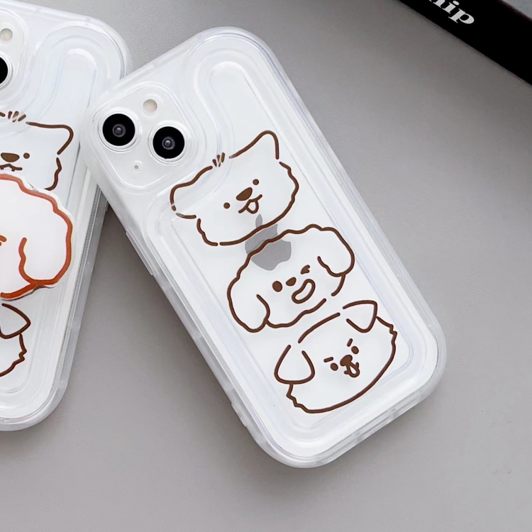 For iPhone 13 Airbag Frame Three Bears Phone Case