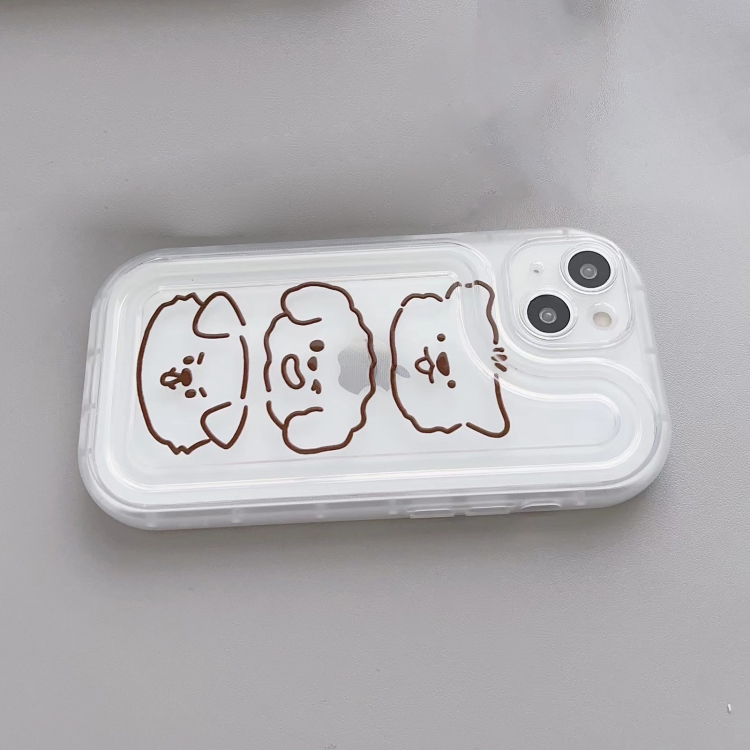 For iPhone 13 Airbag Frame Three Bears Phone Case