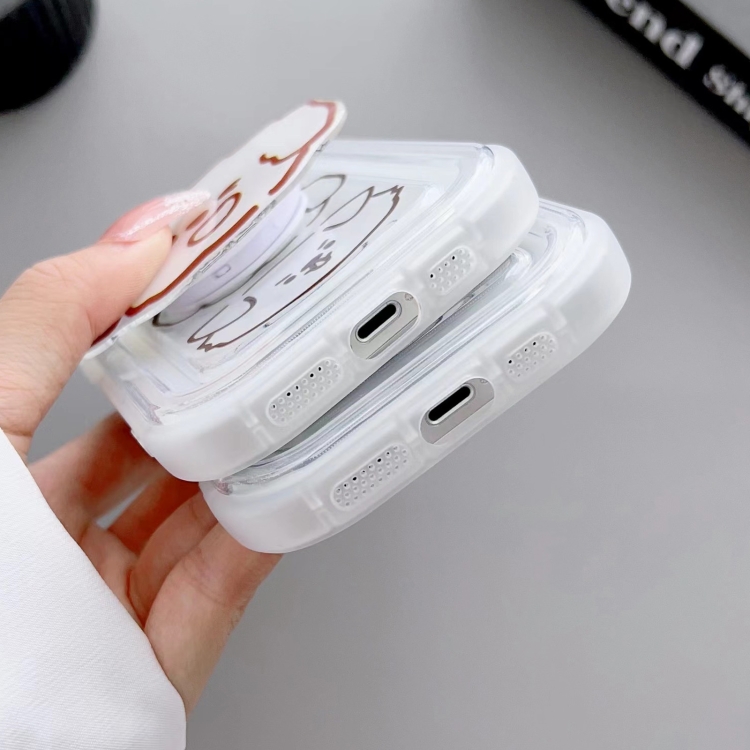 For iPhone 13 Airbag Frame Three Bears Phone Case with Holder For iPhone 13 Airbag Frame Three Bears Phone Case with Holder