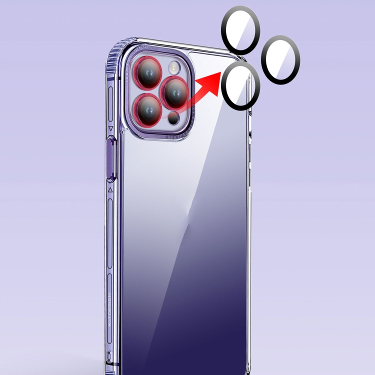 For iPhone 14 TPU + Acrylic Ice Shield Series Protective Phone Case(Purple) For iPhone 14 TPU + Acrylic Ice Shield Series Protective Phone Case(Purple)