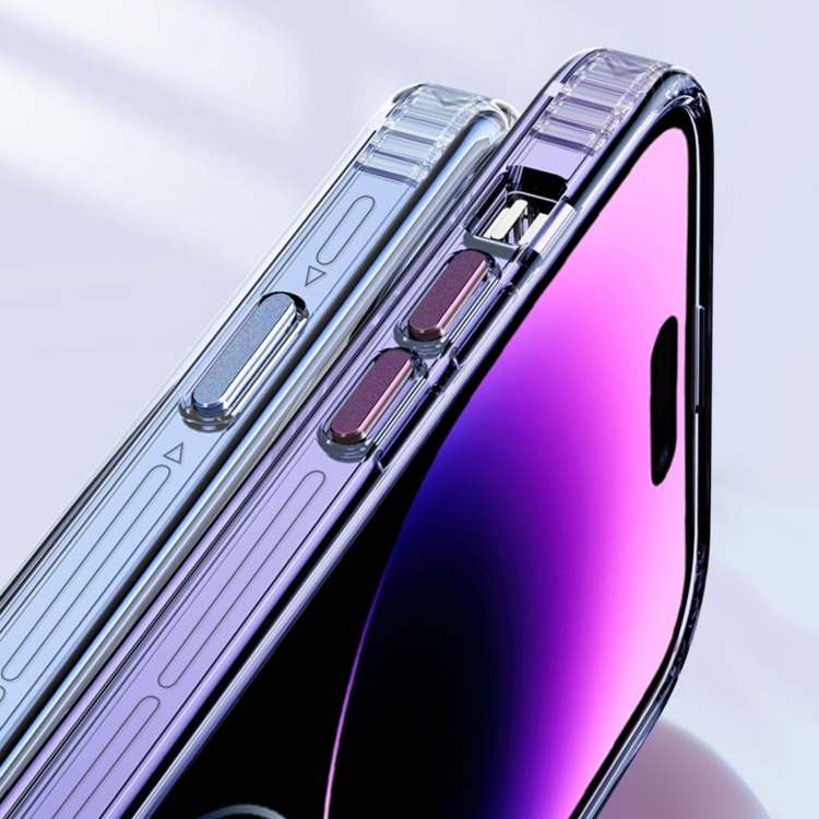 For iPhone 14 TPU + Acrylic Ice Shield Series Protective Phone Case(Purple) For iPhone 14 TPU + Acrylic Ice Shield Series Protective Phone Case(Purple)