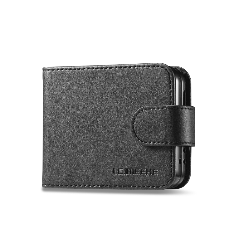 For Samsung Galaxy Z Flip5 5G LC.IMEEKE Calf Texture Leather Phone Case(Black) For Samsung Galaxy Z Flip5 5G LC.IMEEKE Calf Texture Leather Phone Case(Black)