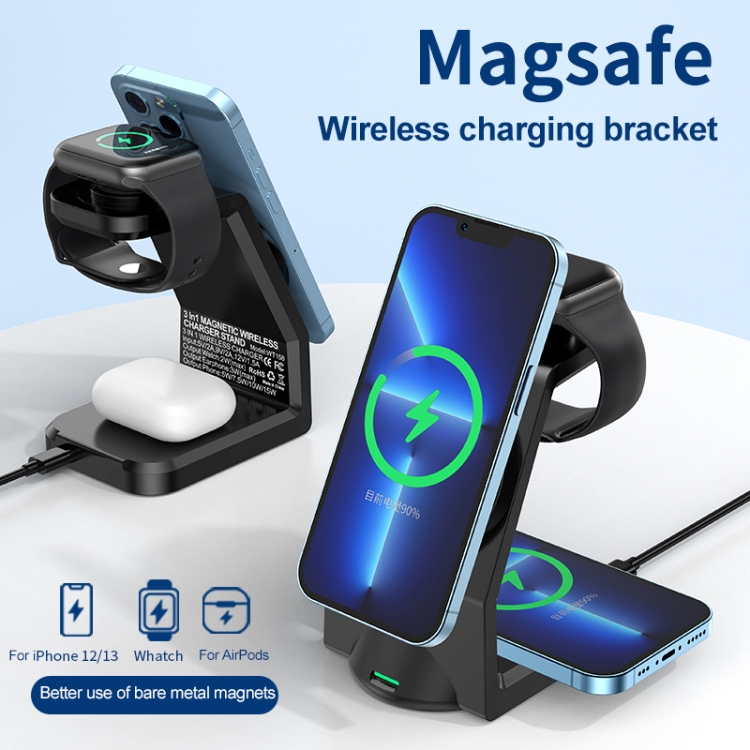 WT-158 MagSafe Magnetic Multi in One Wireless Charger WT-158 MagSafe Magnetic Multi in One Wireless Charger