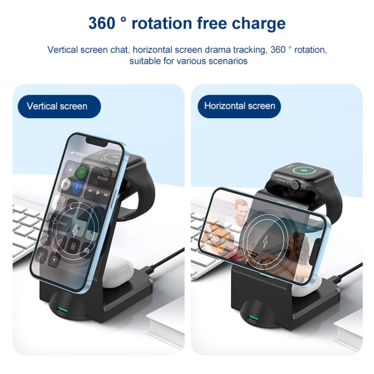 WT-158 MagSafe Magnetic Multi in One Wireless Charger WT-158 MagSafe Magnetic Multi in One Wireless Charger