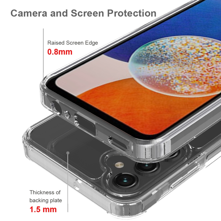 Pour Samsung Galaxy A15 Étui de téléphone en TPU acrylique anti-rayures  (transparent)