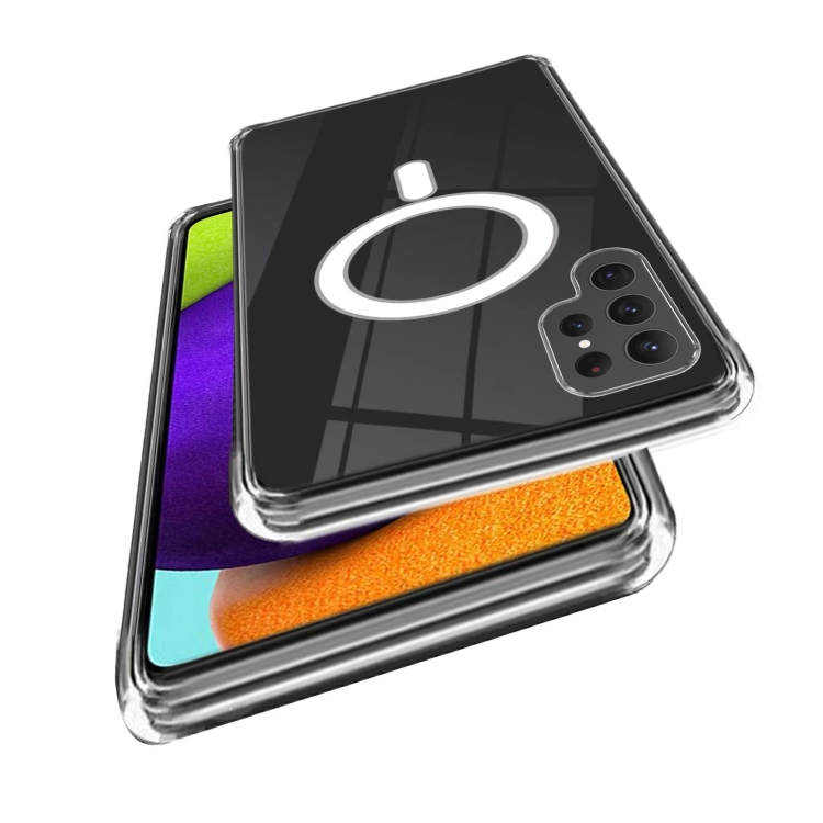 For Samsung Galaxy S23 Ultra 5G MagSafe Magnetic Acrylic TPU Phone Case(Transparent) For Samsung Galaxy S23 Ultra 5G MagSafe Magnetic Acrylic TPU Phone Case(Transparent)