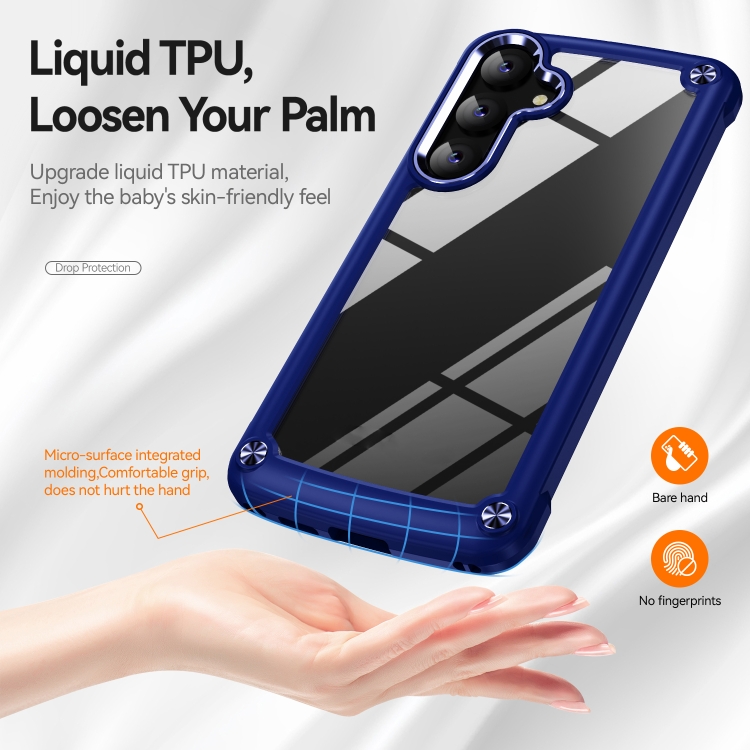 For Samsung Galaxy S24 5G TPU + PC Lens Protection Phone Case(Blue) For Samsung Galaxy S24 5G TPU + PC Lens Protection Phone Case(Blue)