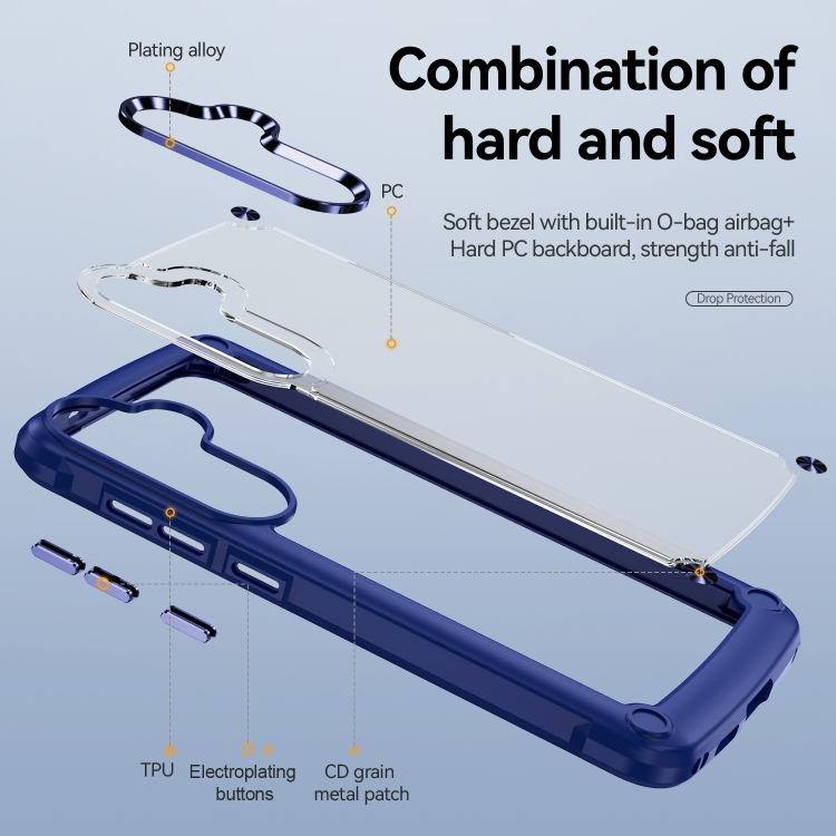 For Samsung Galaxy S24 5G TPU + PC Lens Protection Phone Case(Blue) For Samsung Galaxy S24 5G TPU + PC Lens Protection Phone Case(Blue)