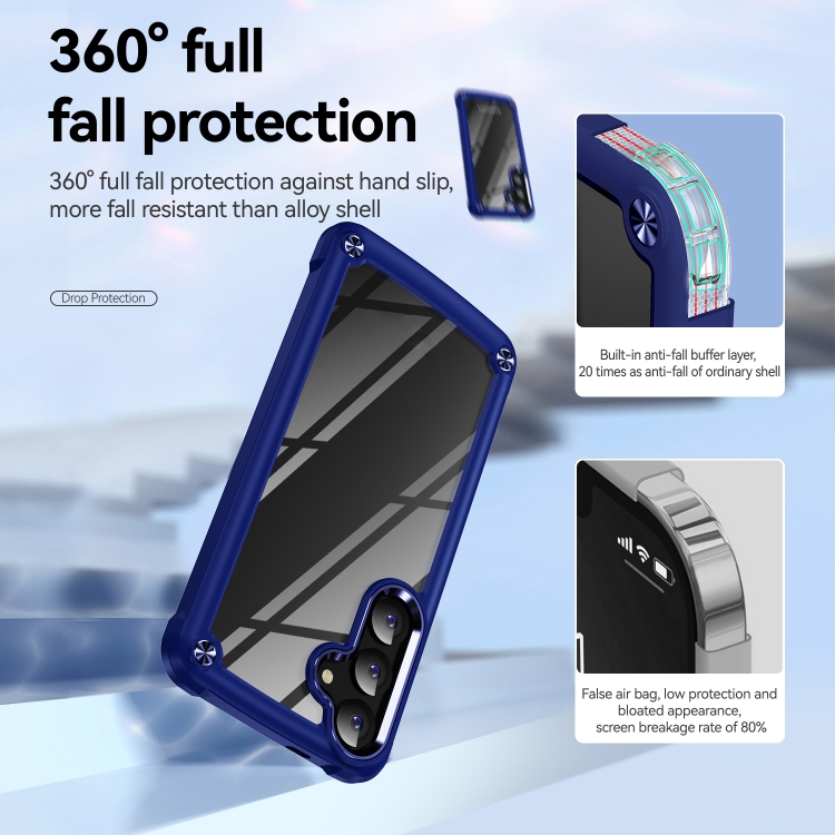 For Samsung Galaxy S24 5G TPU + PC Lens Protection Phone Case(Blue) For Samsung Galaxy S24 5G TPU + PC Lens Protection Phone Case(Blue)