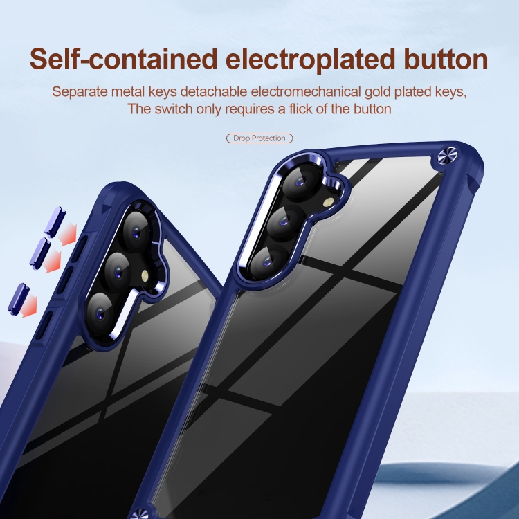 For Samsung Galaxy S24 5G TPU + PC Lens Protection Phone Case(Blue) For Samsung Galaxy S24 5G TPU + PC Lens Protection Phone Case(Blue)