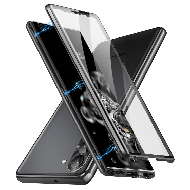 For Samsung Galaxy S23+ 5G HD Full Cover Magnetic Metal Tempered Glass Phone Case(Black) For Samsung Galaxy S23+ 5G HD Full Cover Magnetic Metal Tempered Glass Phone Case(Black)