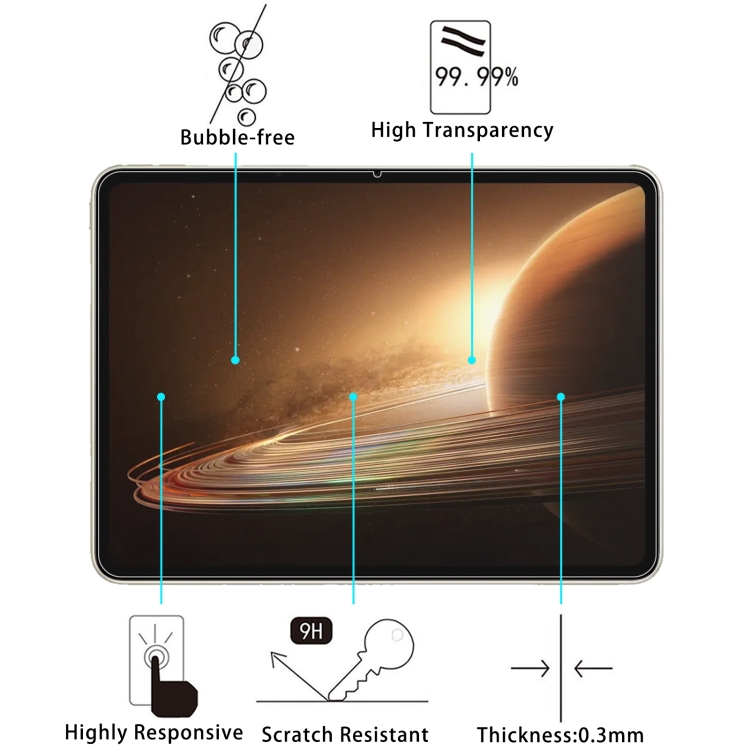 For OPPO Pad 2 / Pad Neo 11.4 9H 2.5D Explosion-proof Tempered Tablet Glass Film For OPPO Pad 2 / Pad Neo 11.4 9H 2.5D Explosion-proof Tempered Tablet Glass Film