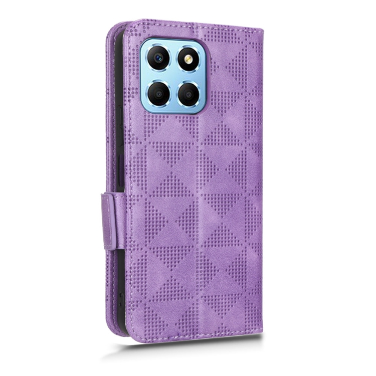 Para Honor X8 5G/X6 Funda de cuero con textura de cristal para teléfono  (rosa)