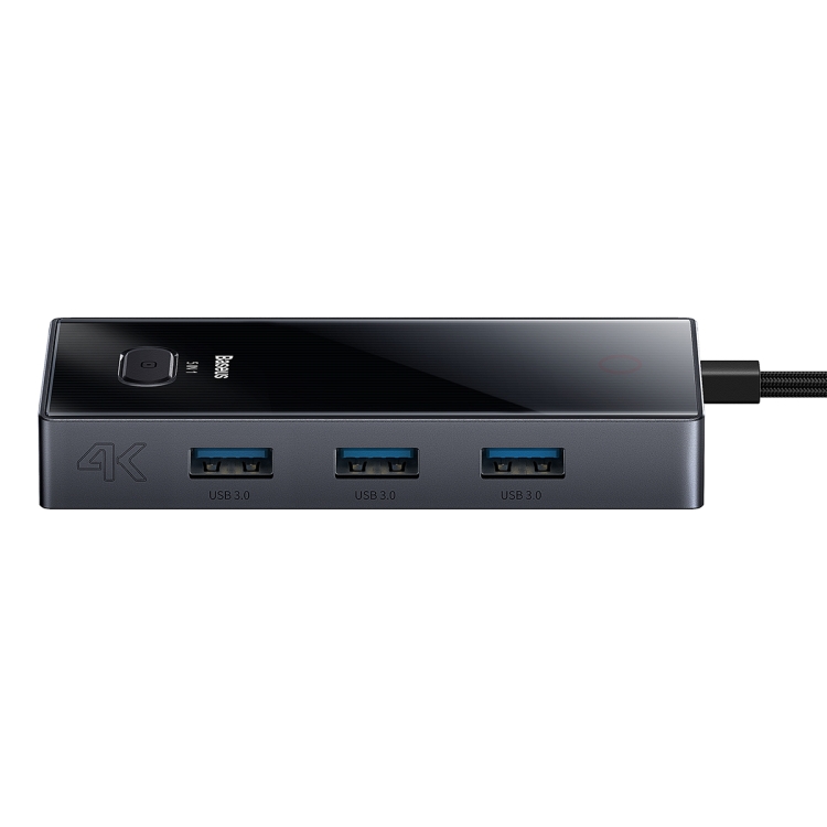 Baseus WKYY030113 5 in 1 USB-C / Type-C to USB3.0x3+HDMI+PD HUB Adapter(Space Grey) - 1