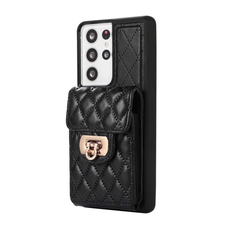 For Samsung Galaxy S21 Ultra 5G Card Slot Leather Phone Case(Black) For Samsung Galaxy S21 Ultra 5G Card Slot Leather Phone Case(Black)