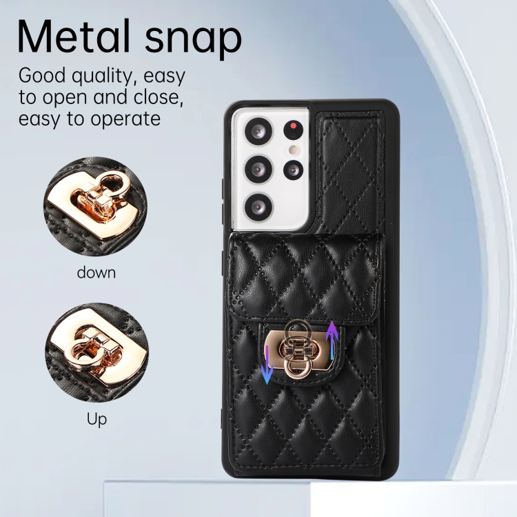 For Samsung Galaxy S21 Ultra 5G Card Slot Leather Phone Case(Black) For Samsung Galaxy S21 Ultra 5G Card Slot Leather Phone Case(Black)
