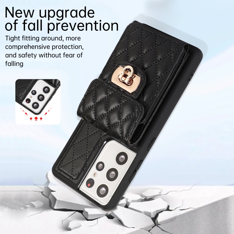 For Samsung Galaxy S21 Ultra 5G Card Slot Leather Phone Case(Black) For Samsung Galaxy S21 Ultra 5G Card Slot Leather Phone Case(Black)
