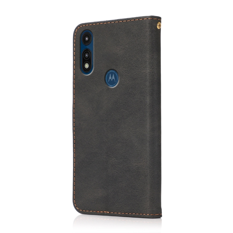 JIUNINE Cover Per Motorola Moto E13 – Custodia Libro In Pelle Con Pattern Rombico, Portafoglio Con Porta Carte, Supporto, Magnetico, Nero