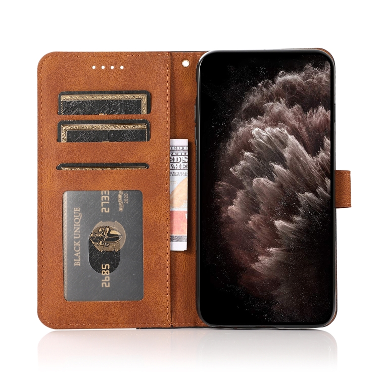 JIUNINE Cover Motorola Moto E13 - Custodia Libro Portafoglio In Pelle Con Pattern Rombico, Antiurto Con Slot Carte E Supporto, Nero - 3