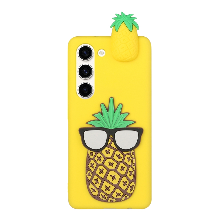For Samsung Galaxy S23 5G 3D Lying Cartoon TPU Shockproof Phone Case(Pineapple) For Samsung Galaxy S23 5G 3D Lying Cartoon TPU Shockproof Phone Case(Pineapple)