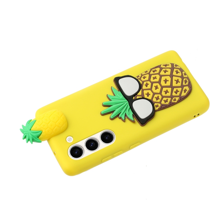 For Samsung Galaxy S23 5G 3D Lying Cartoon TPU Shockproof Phone Case(Pineapple) For Samsung Galaxy S23 5G 3D Lying Cartoon TPU Shockproof Phone Case(Pineapple)