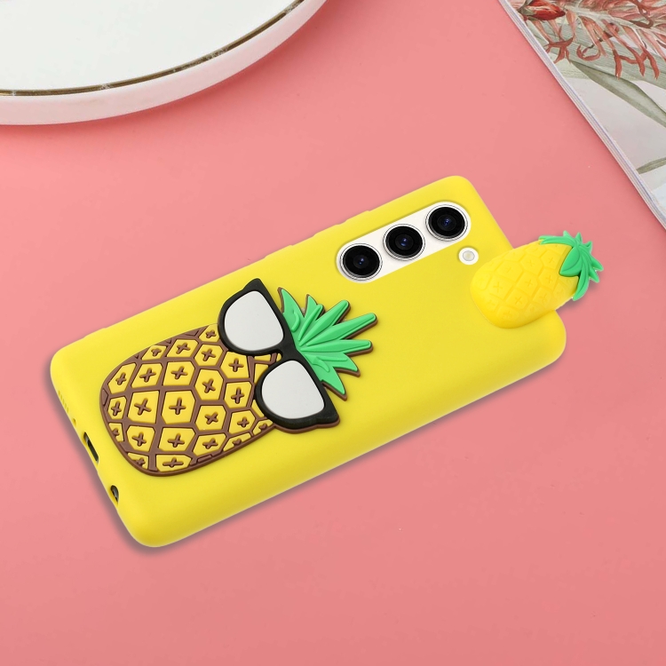 For Samsung Galaxy S23 5G 3D Lying Cartoon TPU Shockproof Phone Case(Pineapple) For Samsung Galaxy S23 5G 3D Lying Cartoon TPU Shockproof Phone Case(Pineapple)