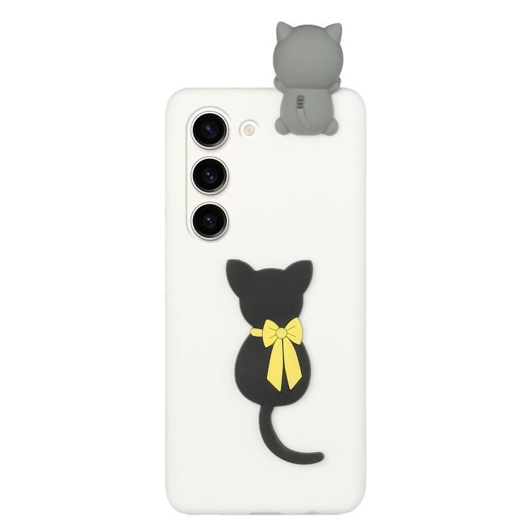 For Samsung Galaxy S23+ 5G 3D Lying Cartoon TPU Shockproof Phone Case(Little Black Cat) For Samsung Galaxy S23+ 5G 3D Lying Cartoon TPU Shockproof Phone Case(Little Black Cat)