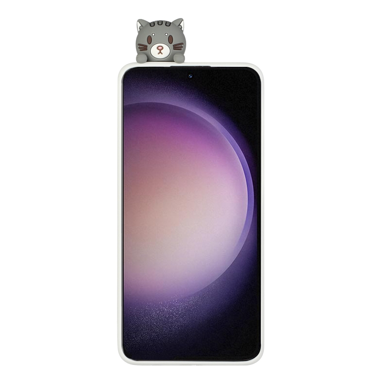 For Samsung Galaxy S23+ 5G 3D Lying Cartoon TPU Shockproof Phone Case(Little Black Cat) For Samsung Galaxy S23+ 5G 3D Lying Cartoon TPU Shockproof Phone Case(Little Black Cat)