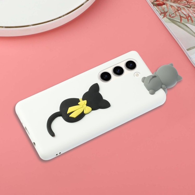 For Samsung Galaxy S23+ 5G 3D Lying Cartoon TPU Shockproof Phone Case(Little Black Cat) For Samsung Galaxy S23+ 5G 3D Lying Cartoon TPU Shockproof Phone Case(Little Black Cat)