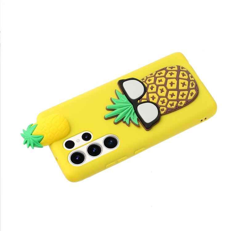 For Samsung Galaxy S23 Ultra 5G 3D Lying Cartoon TPU Shockproof Phone Case(Pineapple) For Samsung Galaxy S23 Ultra 5G 3D Lying Cartoon TPU Shockproof Phone Case(Pineapple)