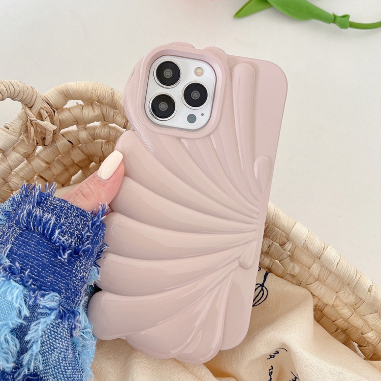 For iPhone 14 Plus Shiny Shell Texture Phone Case(Pink) For iPhone 14 Plus Shiny Shell Texture Phone Case(Pink)