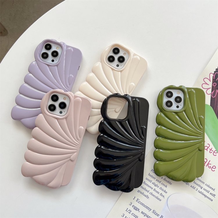 For iPhone 14 Plus Shiny Shell Texture Phone Case(Pink) For iPhone 14 Plus Shiny Shell Texture Phone Case(Pink)
