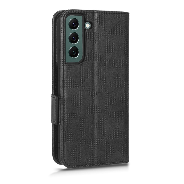 For Samsung Galaxy S21 5G Symmetrical Triangle Leather Phone Case(Black) For Samsung Galaxy S21 5G Symmetrical Triangle Leather Phone Case(Black)