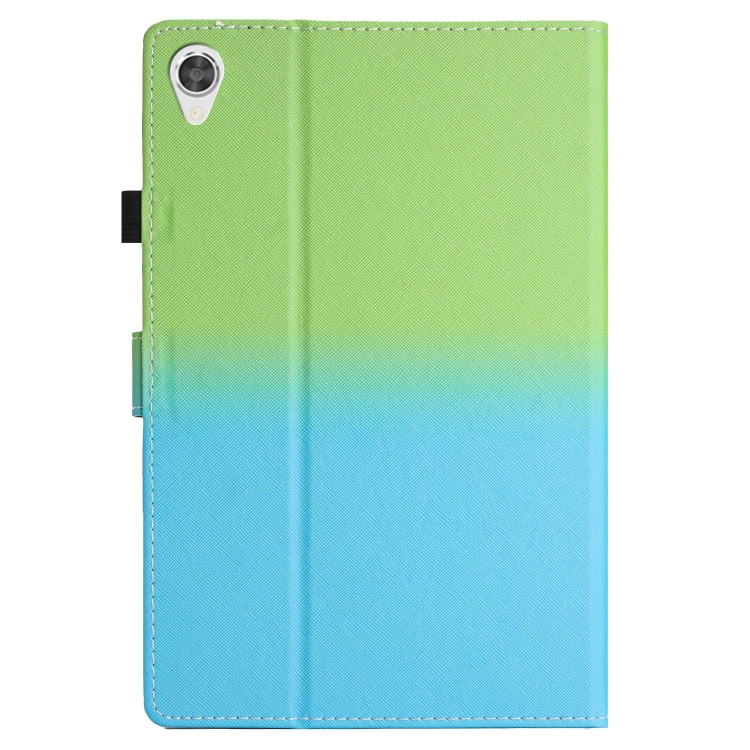 For Lenovo Tab M10 HD Gen 2 Stitching Gradient Leather Tablet Case(Green Blue) For Lenovo Tab M10 HD Gen 2 Stitching Gradient Leather Tablet Case(Green Blue)