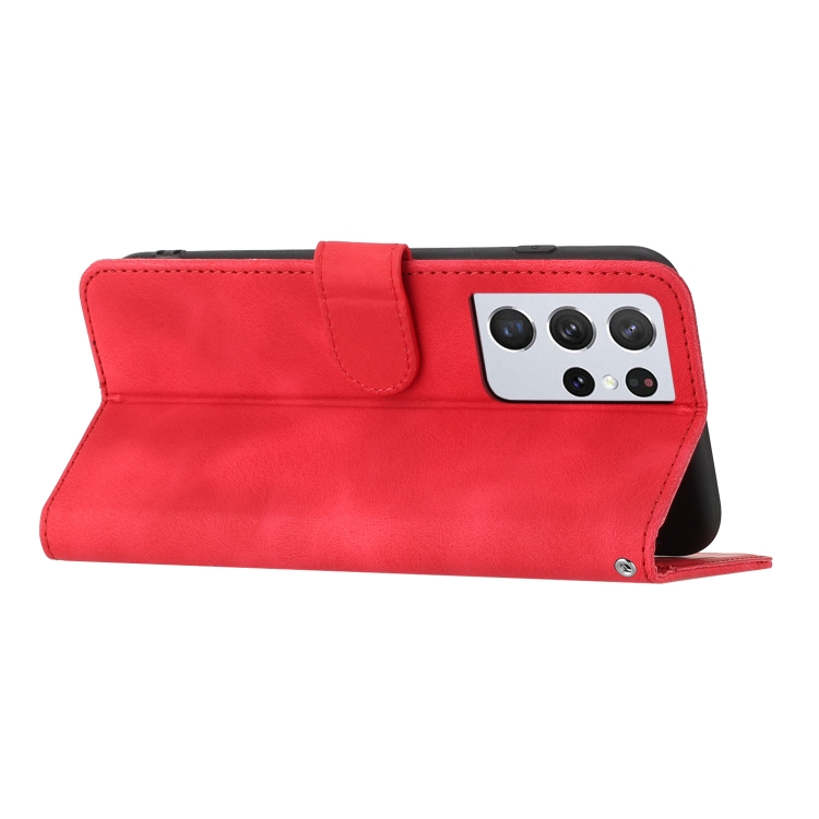 For Samsung Galaxy S21 Ultra 5G Heart Pattern Skin Feel Leather Phone Case(Red) For Samsung Galaxy S21 Ultra 5G Heart Pattern Skin Feel Leather Phone Case(Red)