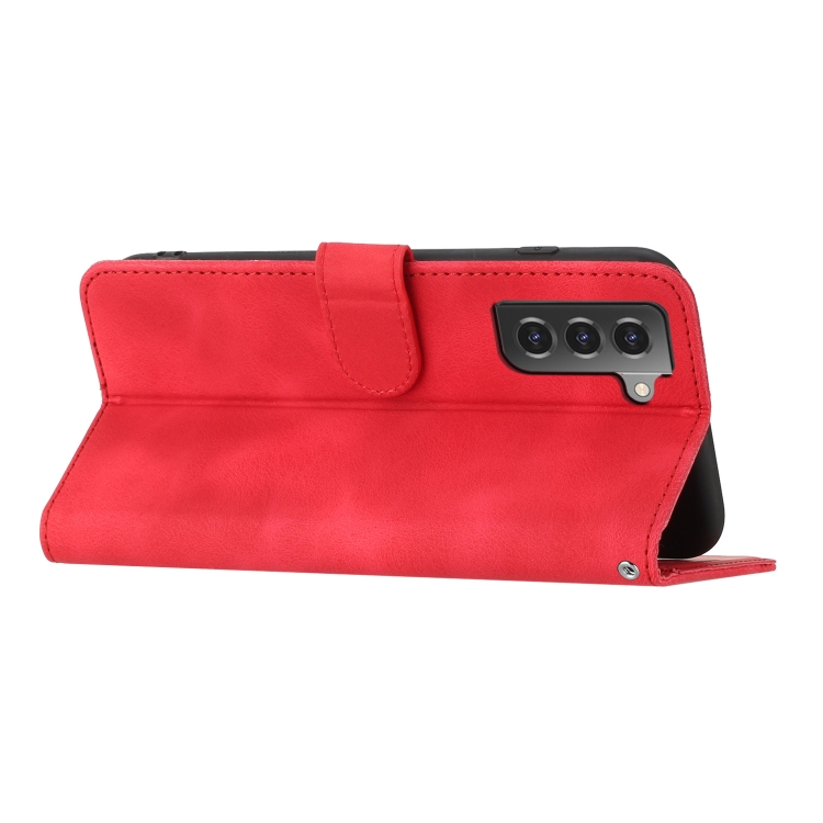 For Samsung Galaxy S22 5G Heart Pattern Skin Feel Leather Phone Case(Red) For Samsung Galaxy S22 5G Heart Pattern Skin Feel Leather Phone Case(Red)