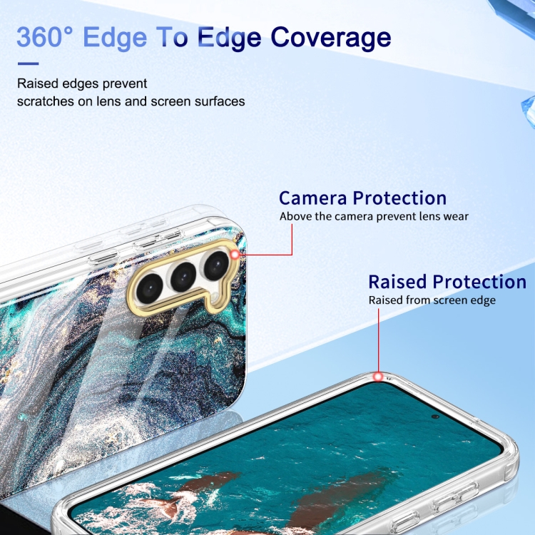 For Samsung Galaxy S23+ 5G 360 Full Body Painted Phone Case(Marble L09) For Samsung Galaxy S23+ 5G 360 Full Body Painted Phone Case(Marble L09)